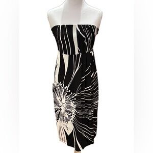 The Limited‎ Black and White Strapless Dress Fully Lined Size Small